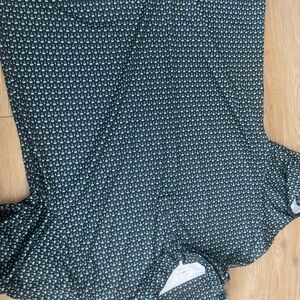 BCG Navy and Green Palm Tree Golf Shirt